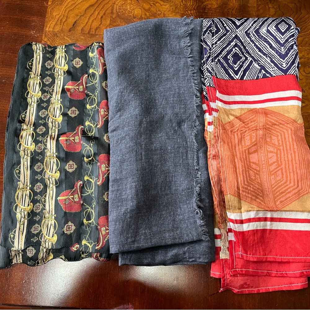Colorful Patterned Scarves Set (3)